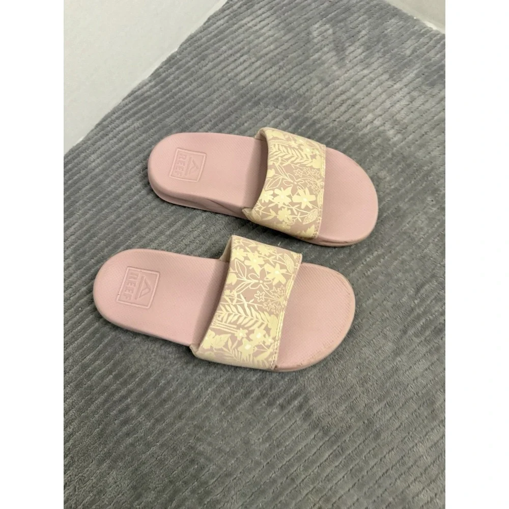 REEF Girls Youth One Slides Size 13c Multi Pink,